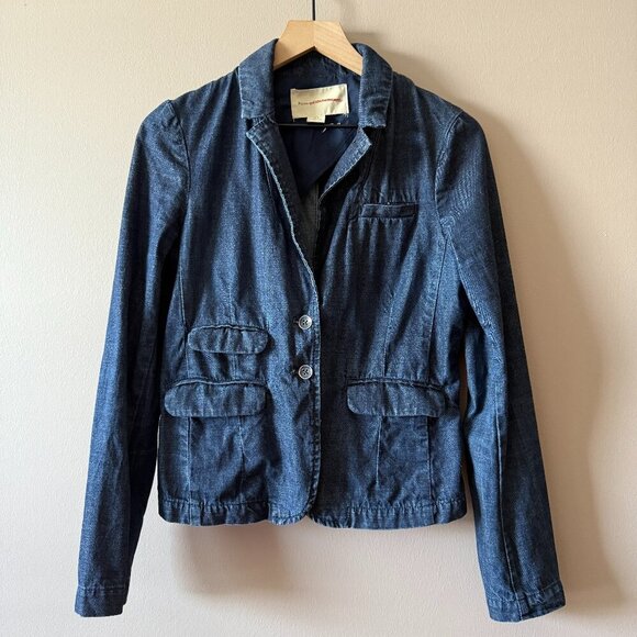Women's S Pilcro & The Letterpress Denim Blazer Jacket - Picture 2 of 9